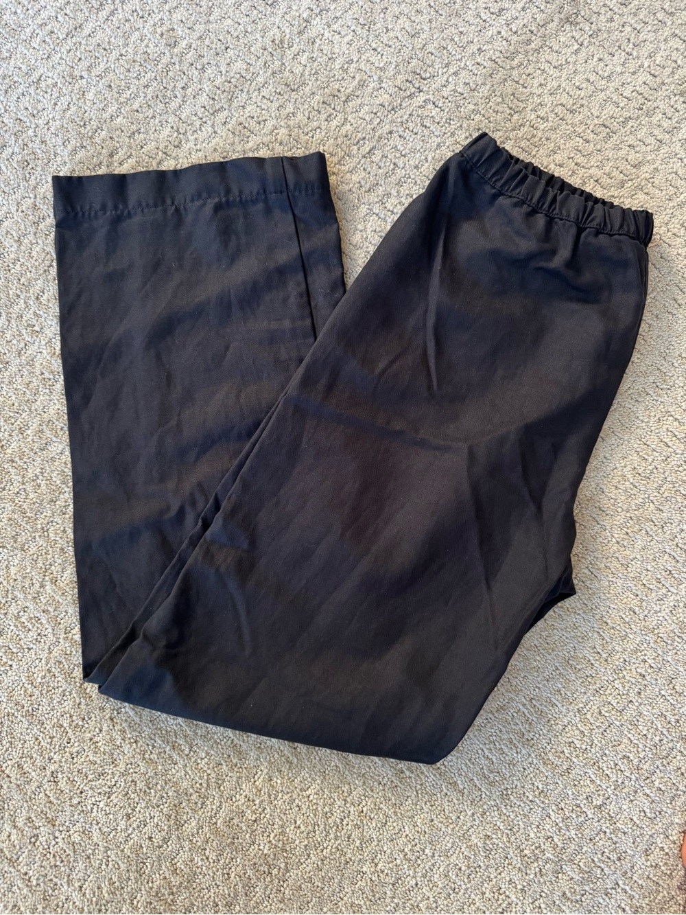 Enza Costa Black Wide-Leg Pants